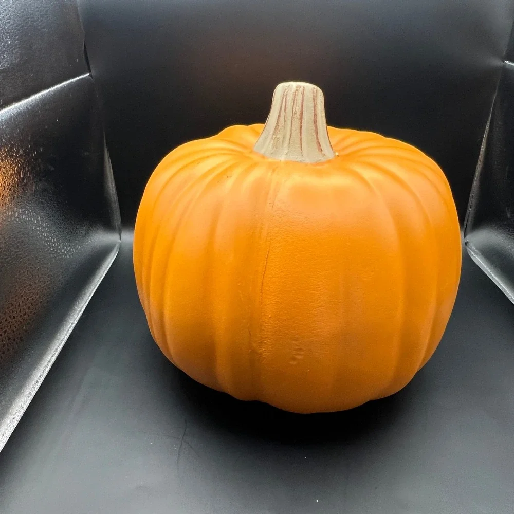 Large Faux Foam Pumpkin Fall Decor Orange Decorative Autumn Halloween